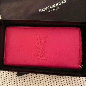 YSL Monogram Continental Zip-Around Wallet